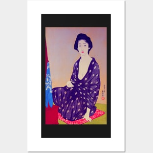 "Woman in a Summer Garment" by Hashiguchi Goyo (1920) TECHNICOLOR REMASTERED Posters and Art
